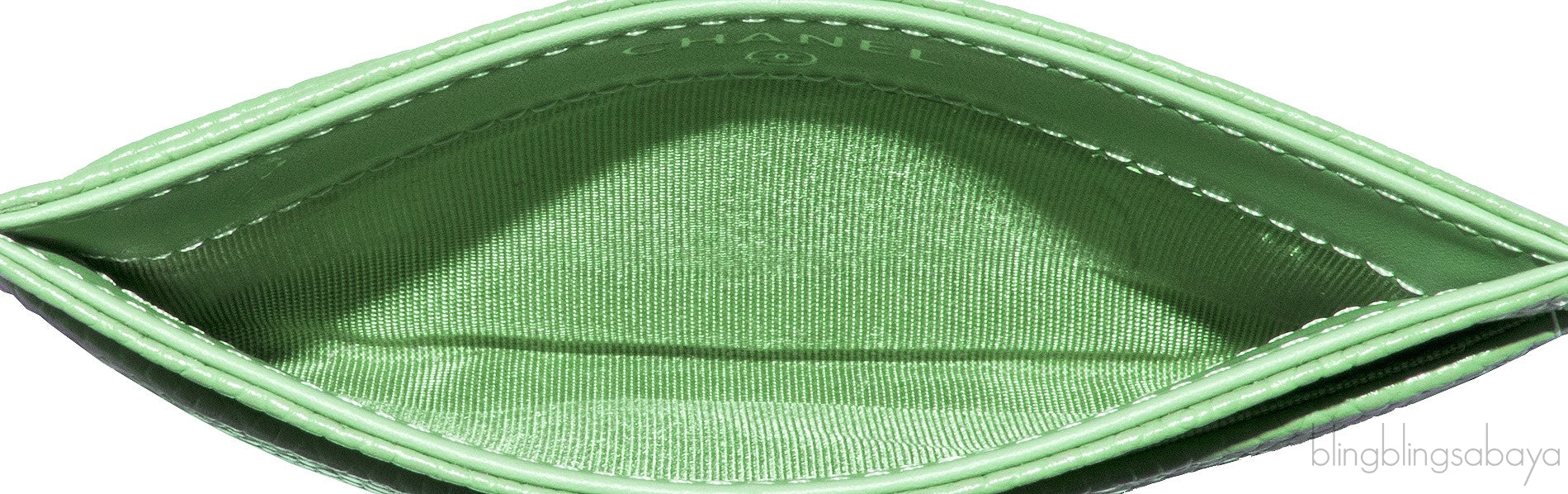 Mint Green Caviar Card Holder
