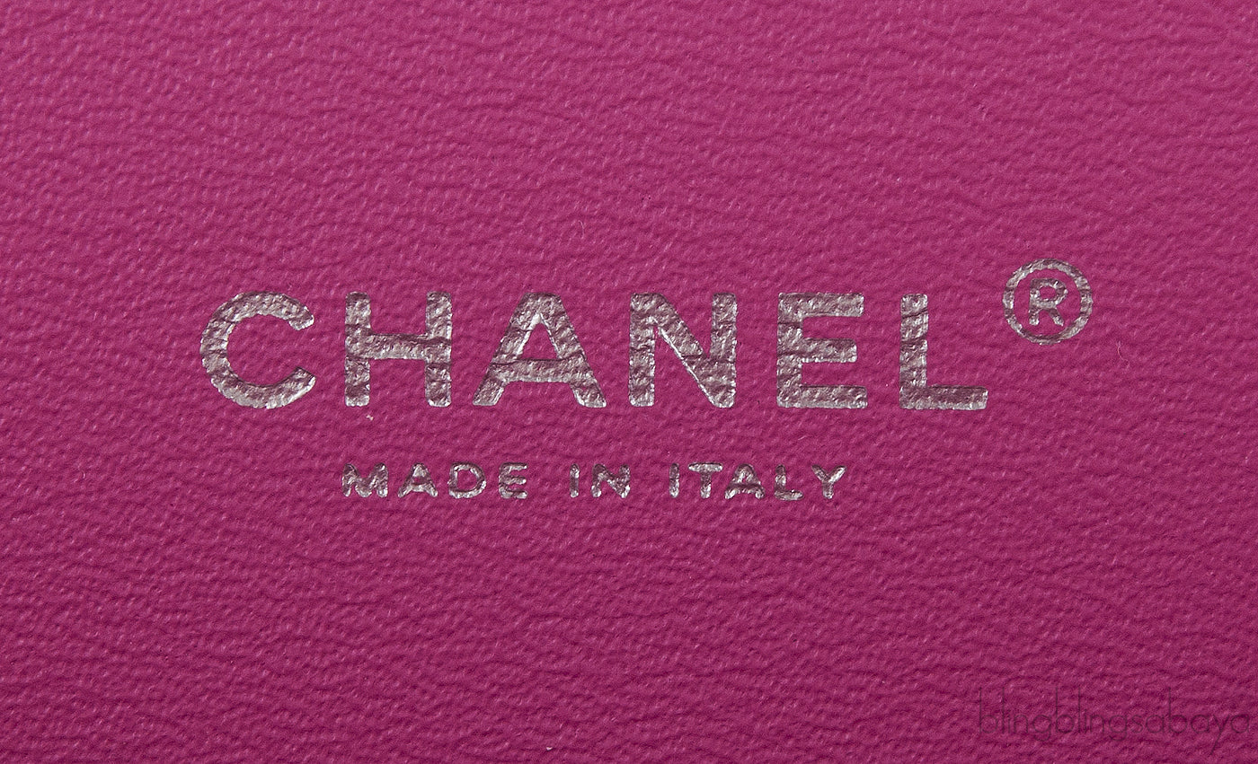Fuchsia Pink Caviar Maxi Flap Bag