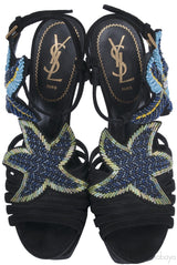 Star Fish Suede Black High Heels
