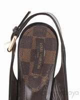 Damier Ebene Slingback Heels