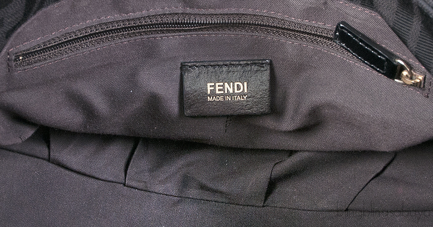 Fendi Zucca Mia Buckle Shoulder Bag