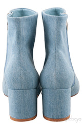 Gianvito Rossi Blue Denim Pointed Toe Boots 39