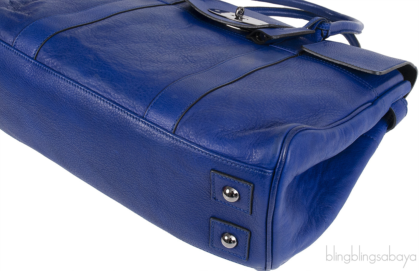 Mulberry Bayswater Blue Top Handle Bag