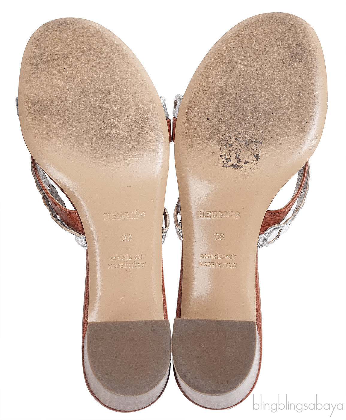 Hermes Brown Ajaccio Sandals