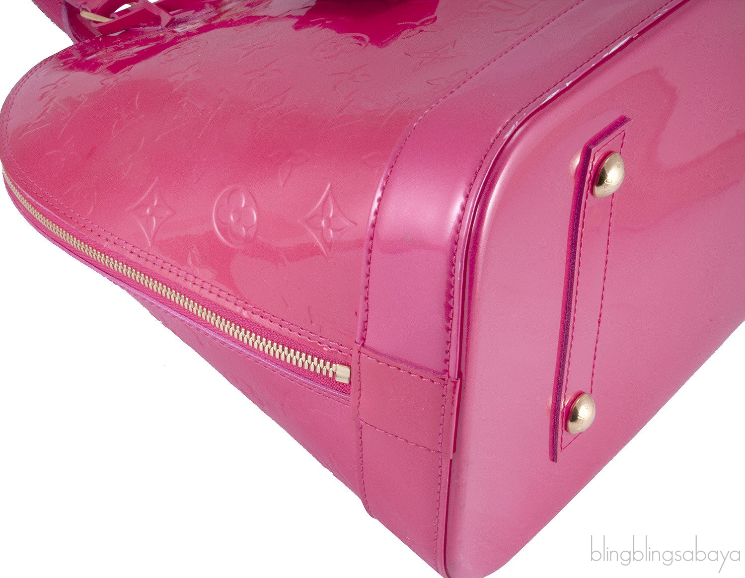 Alma GM Pink Monogram Vernis