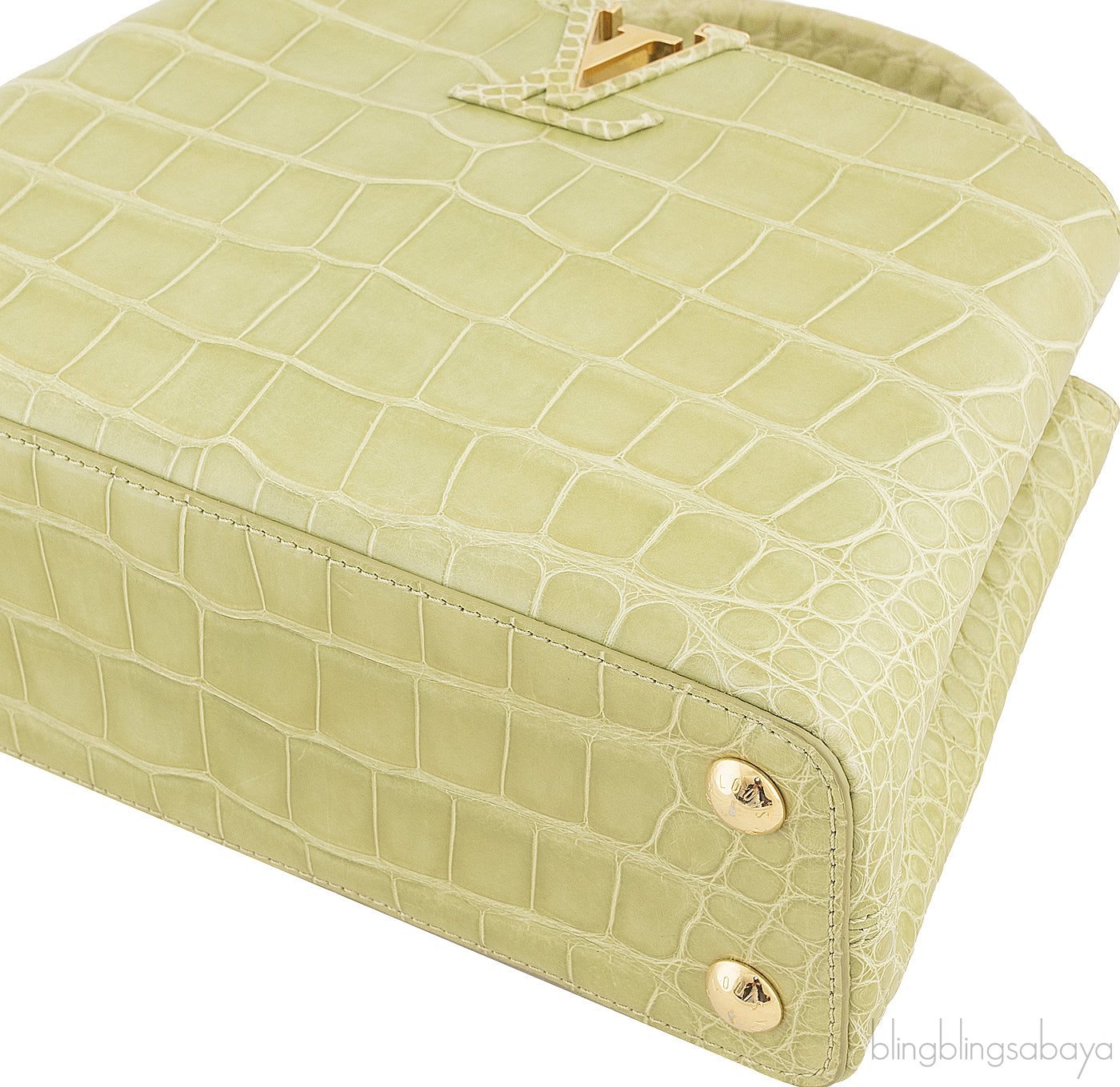 Capucine Crocodile Vert  d\'eau BB