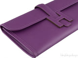Jige Elan Clutch Epsom Anemone