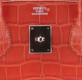Birkin 35 Geranium Matte Crocodile