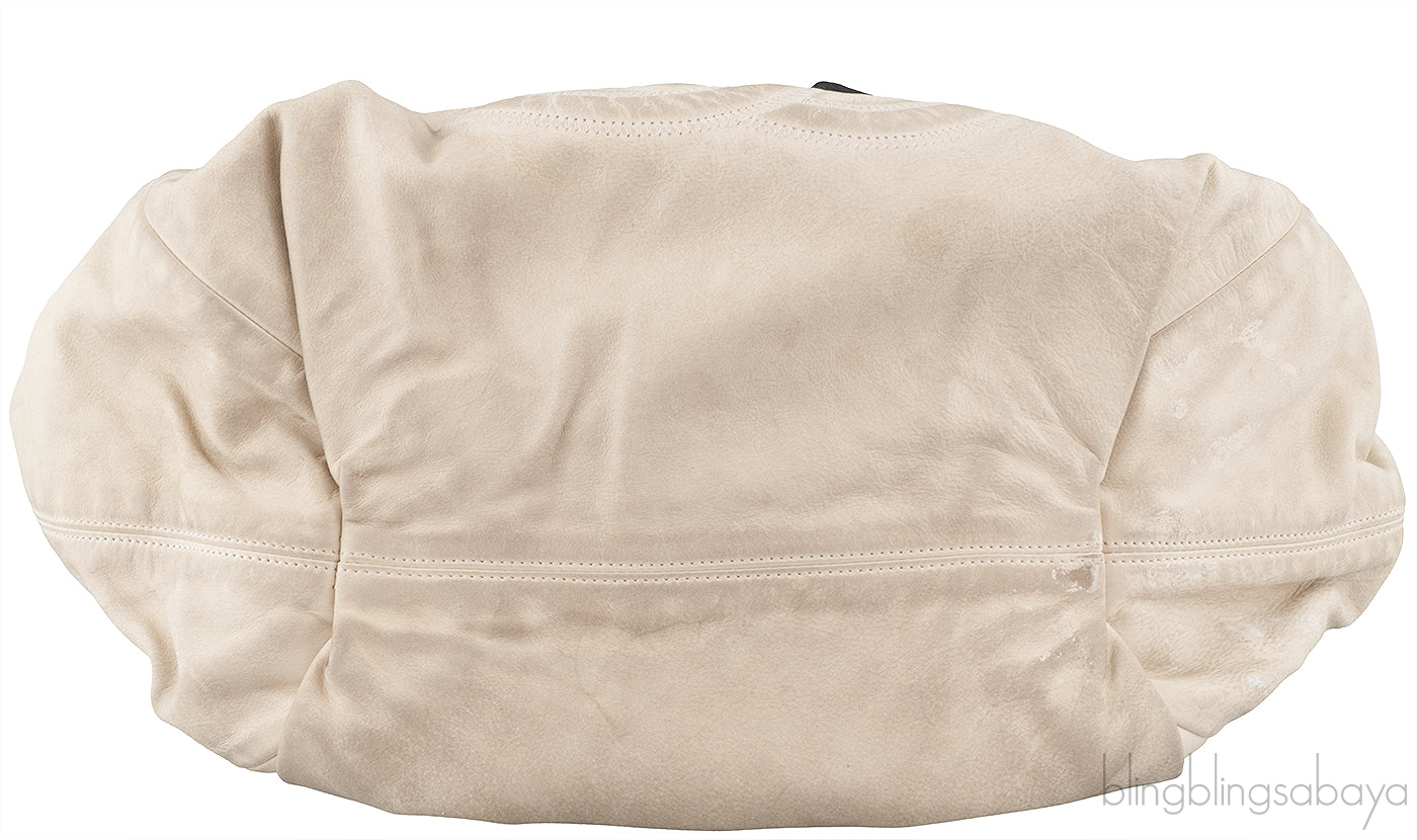 CC Off-white Drawstring Shopper Tote