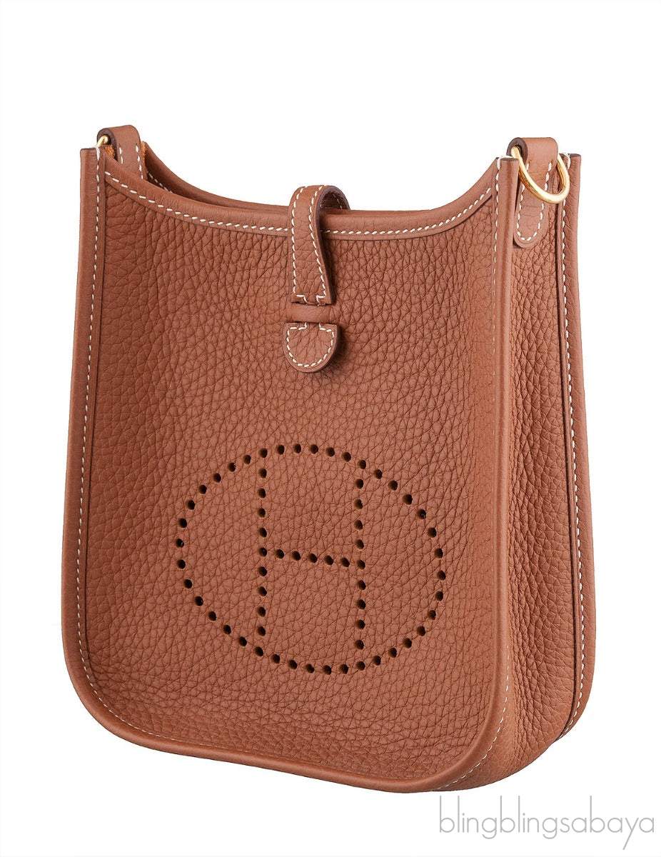 Mini Evelyne Gold Crossbody Bag