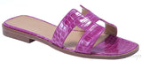 Oran Sandals Fuchsia Alligator