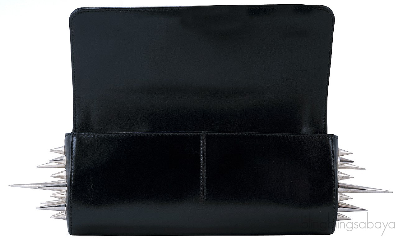 Marquise Spike Calf Saddle Clutch