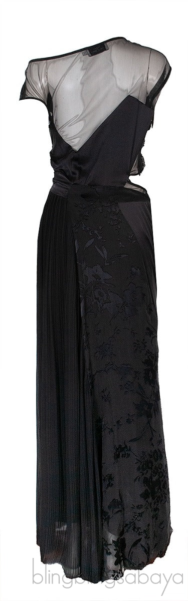 Black Cut-out Maxi Dress