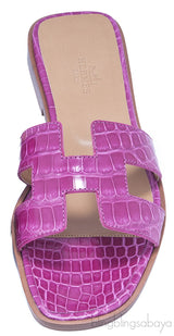 Oran Sandals Fuchsia Alligator