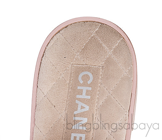 Beige Suede & Chain Sandals