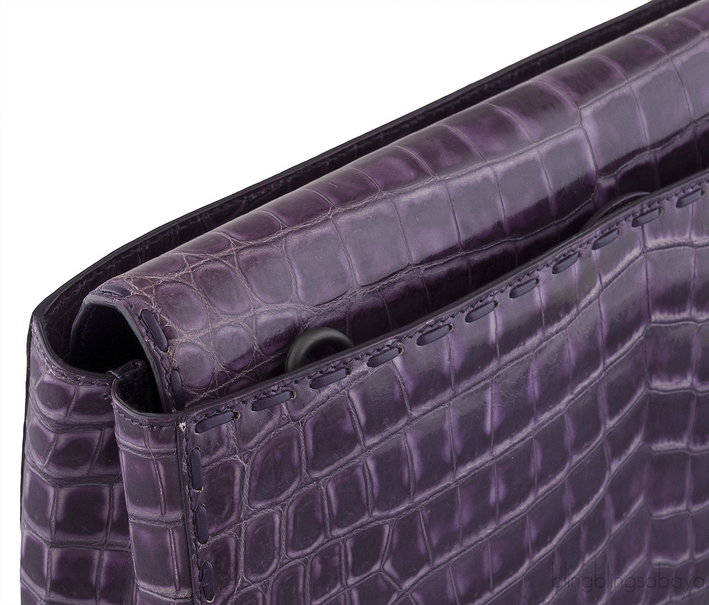 Purple Crocodile Handbag