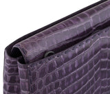 Purple Crocodile Handbag