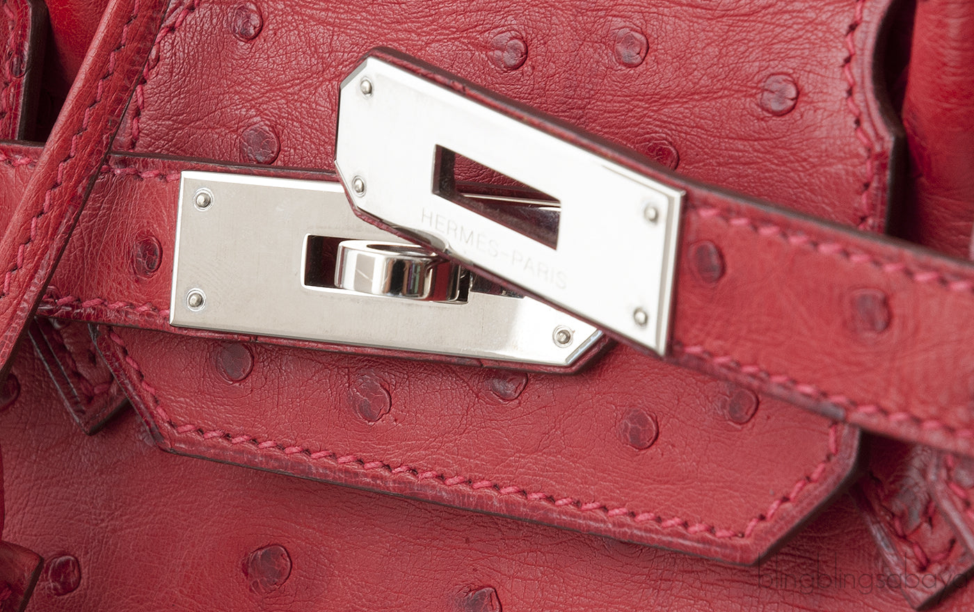Birkin 30 Rouge VIF Ostrich PHW