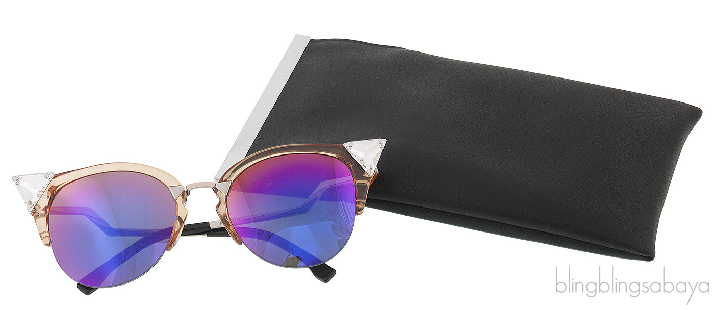Fendi FF0041/s Peach Cat Eye Sunglasses