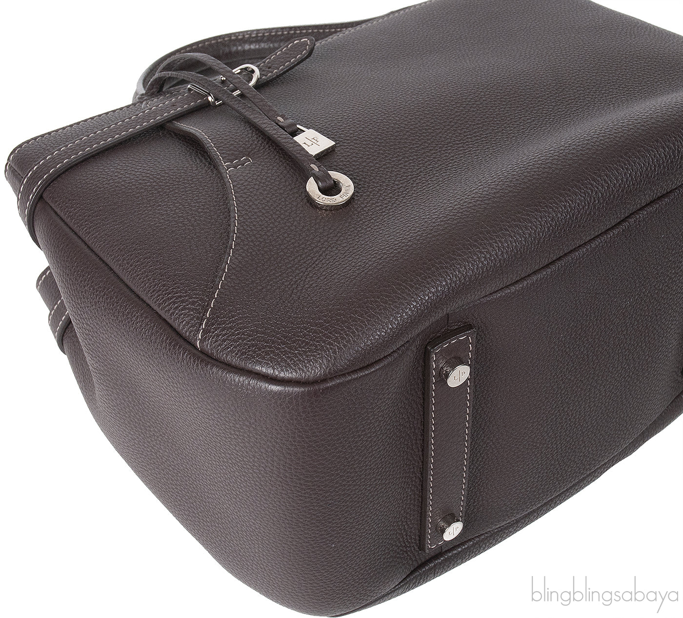 Loro Piana Charcoal Grey Top Handle Bag