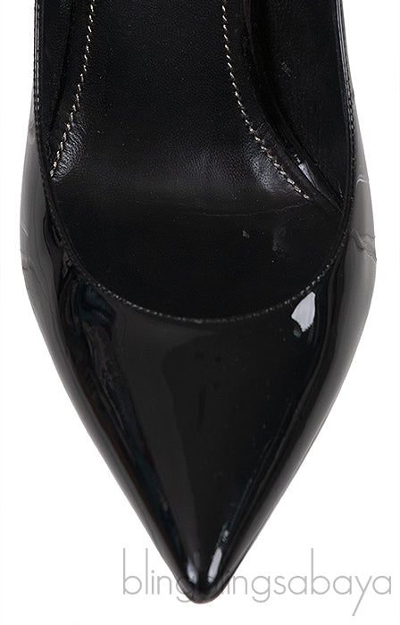 Opyum Black Patent Logo Pump