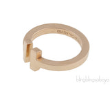 T Square Rose Gold Ring