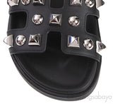 Hermes Chypre Black Cloute Studded Sandals