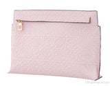 Pink Logo Embossed Clutch