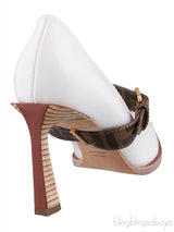 White Mary Jane FF Strap Heels