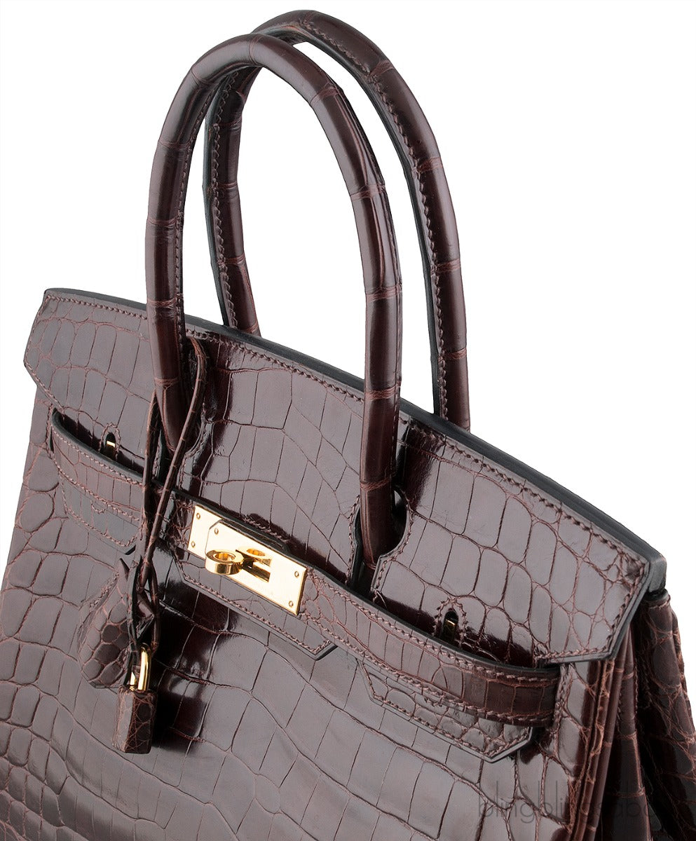 Birkin 30 Dark Brown Crocodile