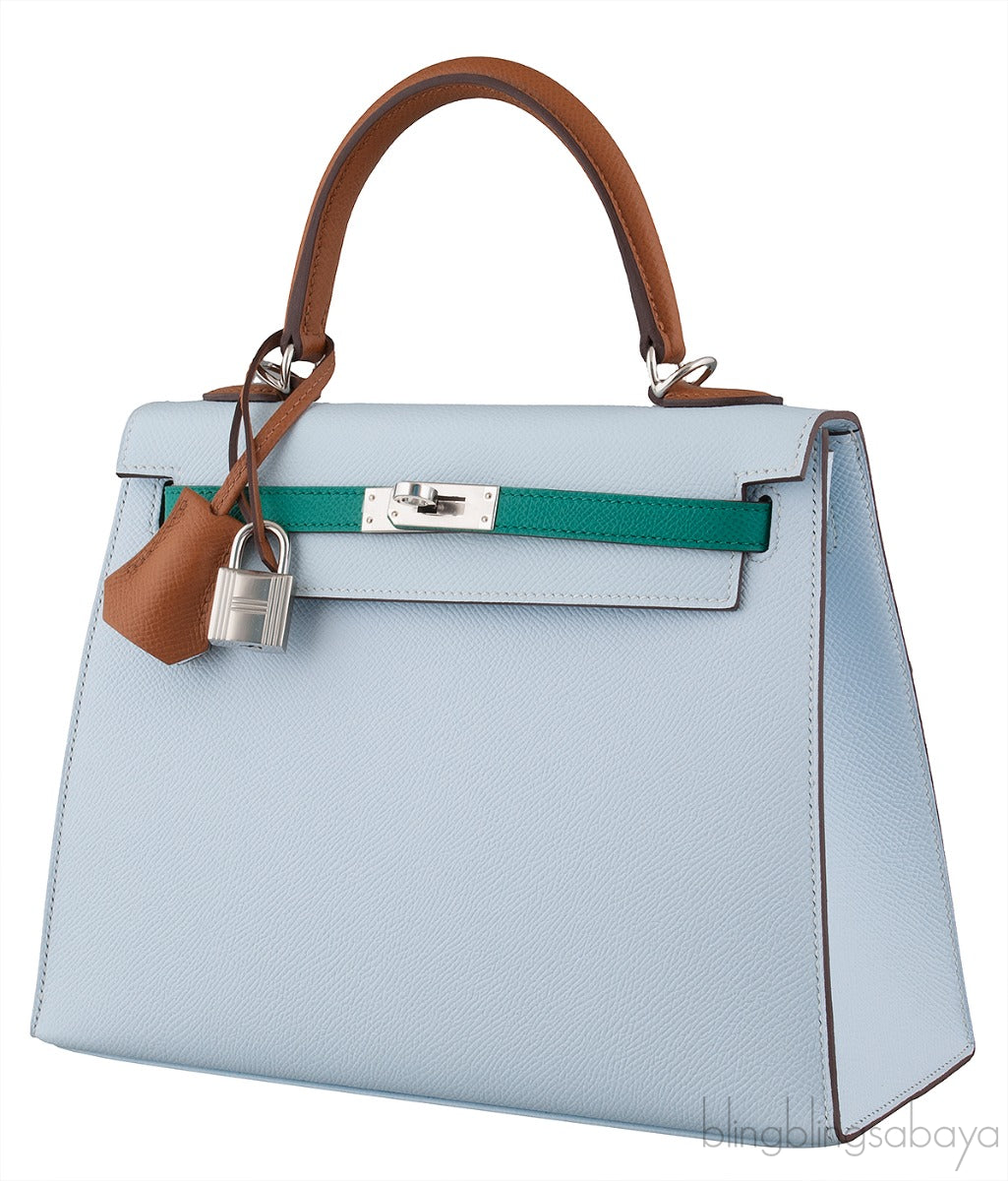 Kelly 25 Tri-color Epsom Sellier