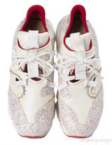 Christian Louboutin White Glitter Donna Sneakers