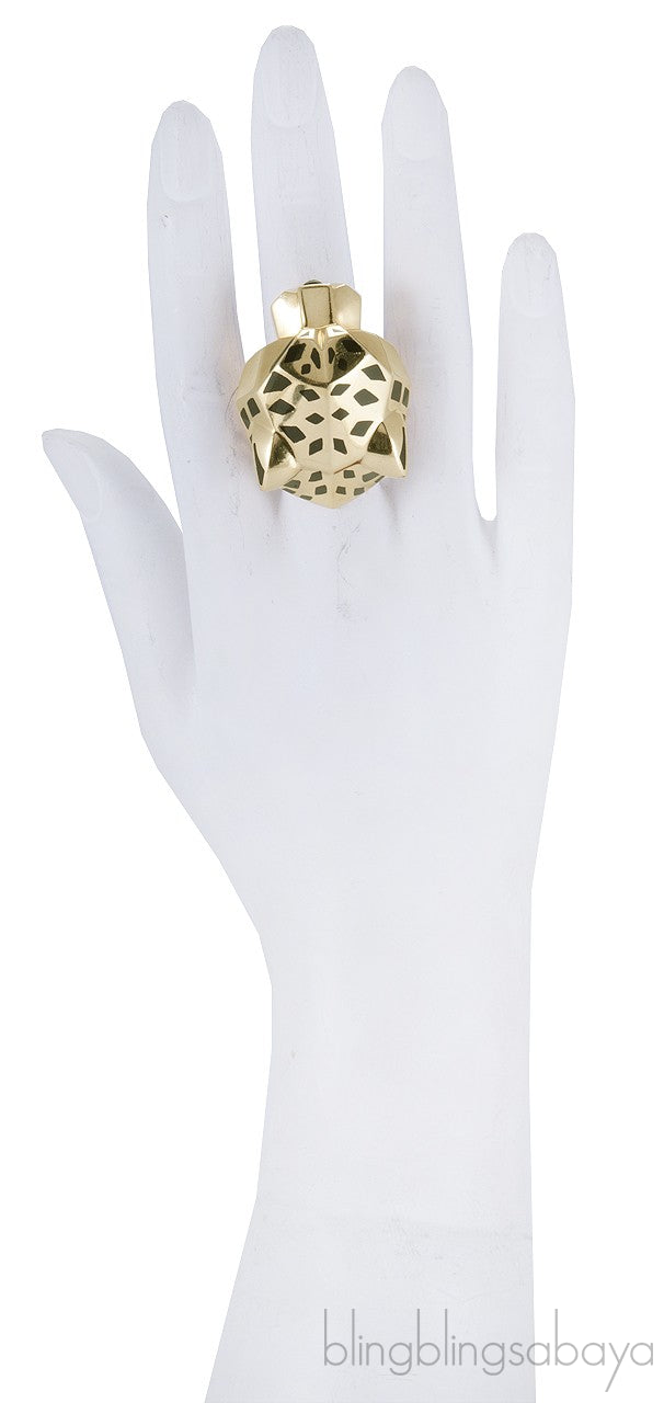 Yellow Gold Panthere Head Ring