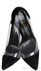 Black Suede PVC Plexi Pump