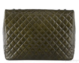2.55 Olive Green Patent Quilted Flap XL