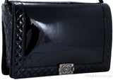Black Patent XL Le Boy Shoulder Bag