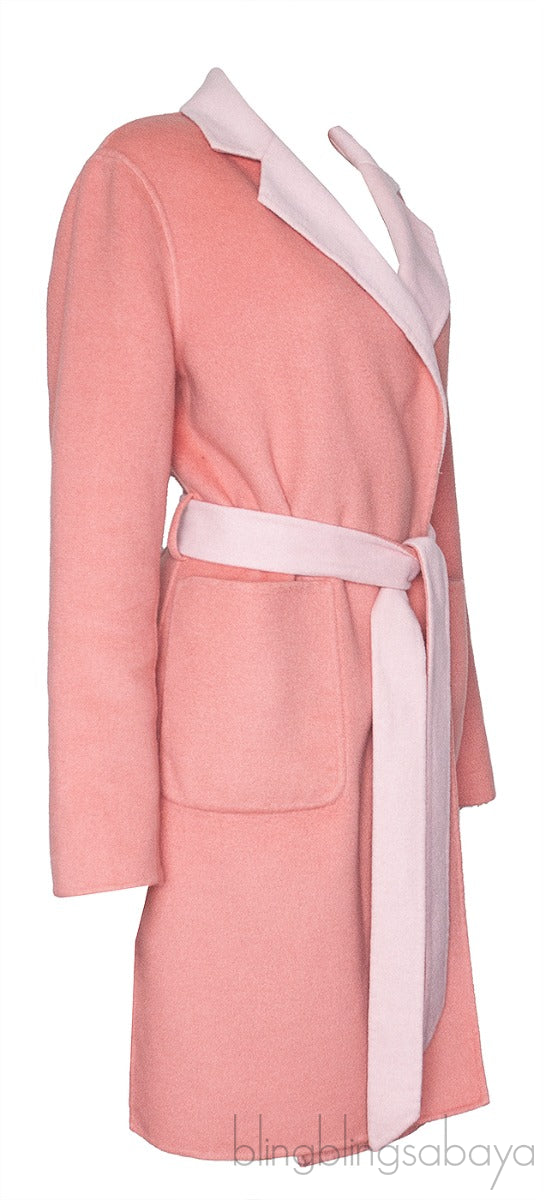 Reversible Bi-color Belted Coat