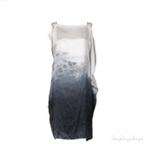 Bottega Veneta Gradient White Blue Grey Silk Dress
