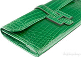 Jige Crocodile Emerald Green Patent