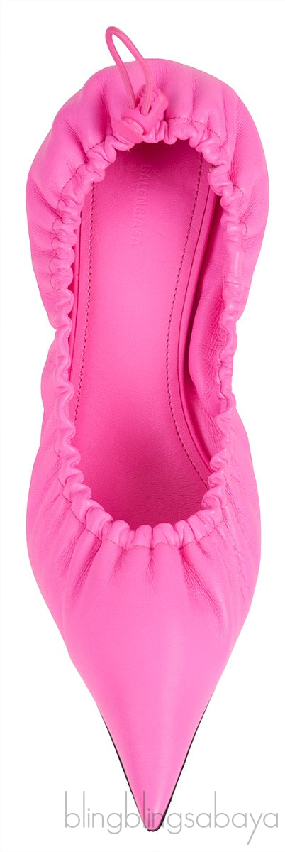 Scrunch Knife Leather Pumps