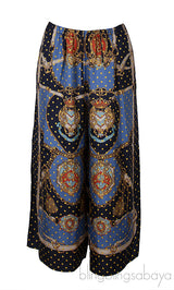 Polka-dot Chain & Crest Printed Shirt and Wide Leg Trouser