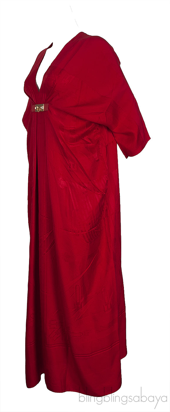 Red CDC Kaftan Dress