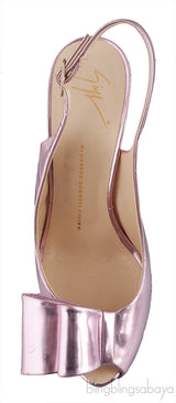 Metallic Pink Slingback Heels