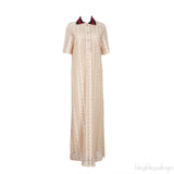 GG Stripe Lace Polo Dress