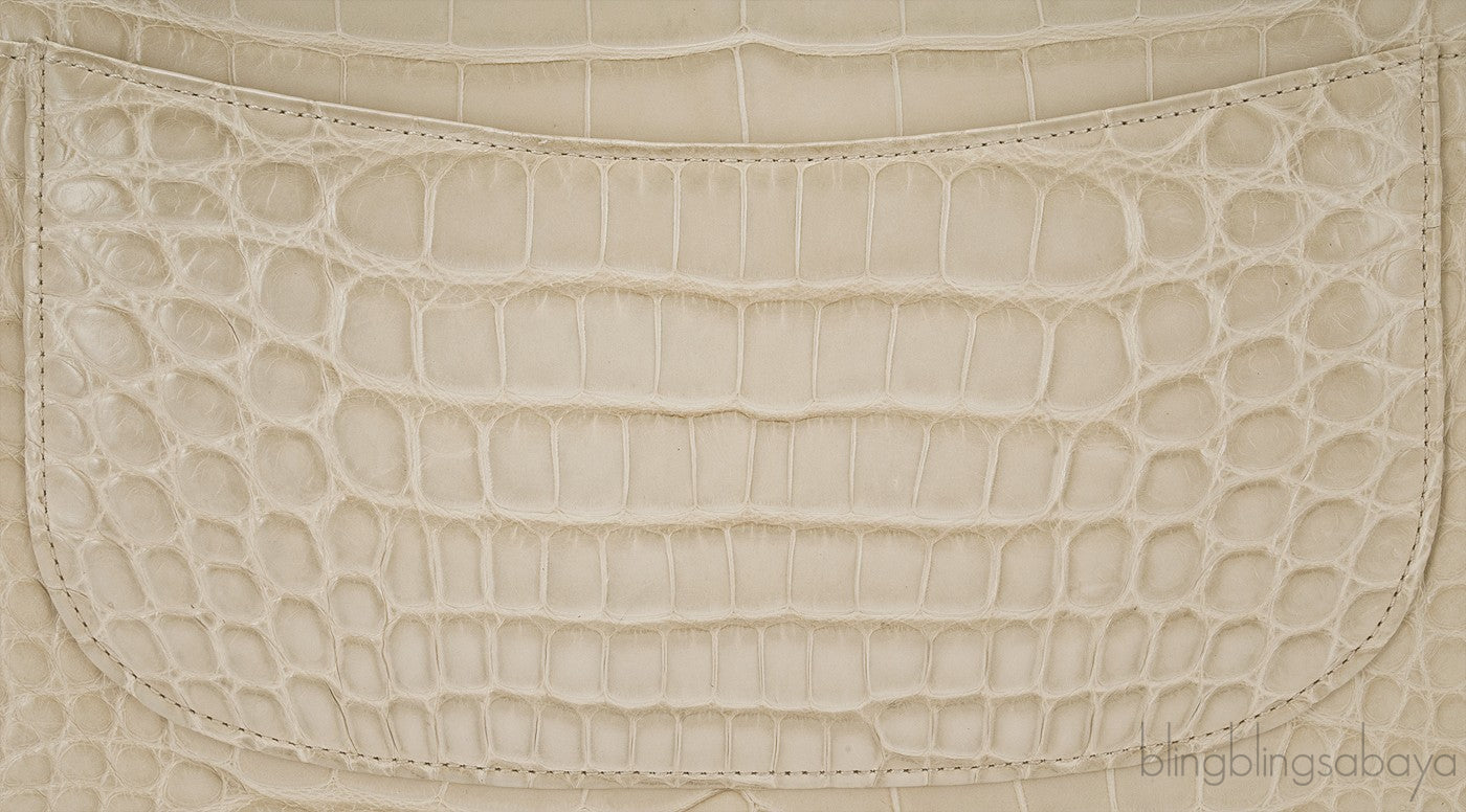Jumbo CC Beige Crocodile Bag