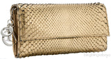 Gold Snakeskin Wallet on Chain