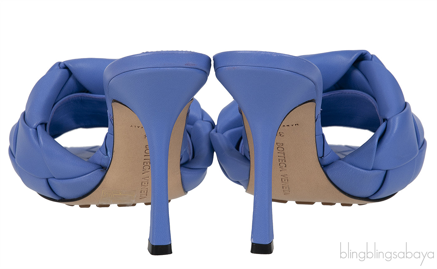 Bottega Veneta Blue Violet Lido Intrecciato Mules