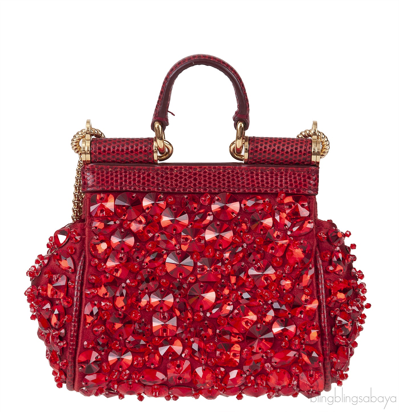 Micro Sicily Crystal-Embellished Cross-Body Bag