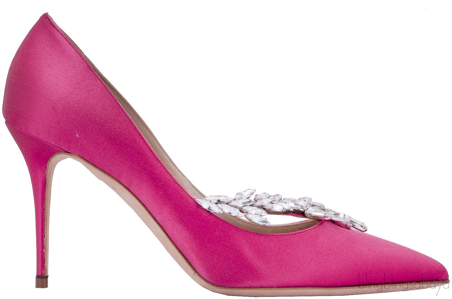 Nadira Crystal Satin Pump