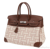 Birkin 35 Mosaic Canvas Buffalo PHW